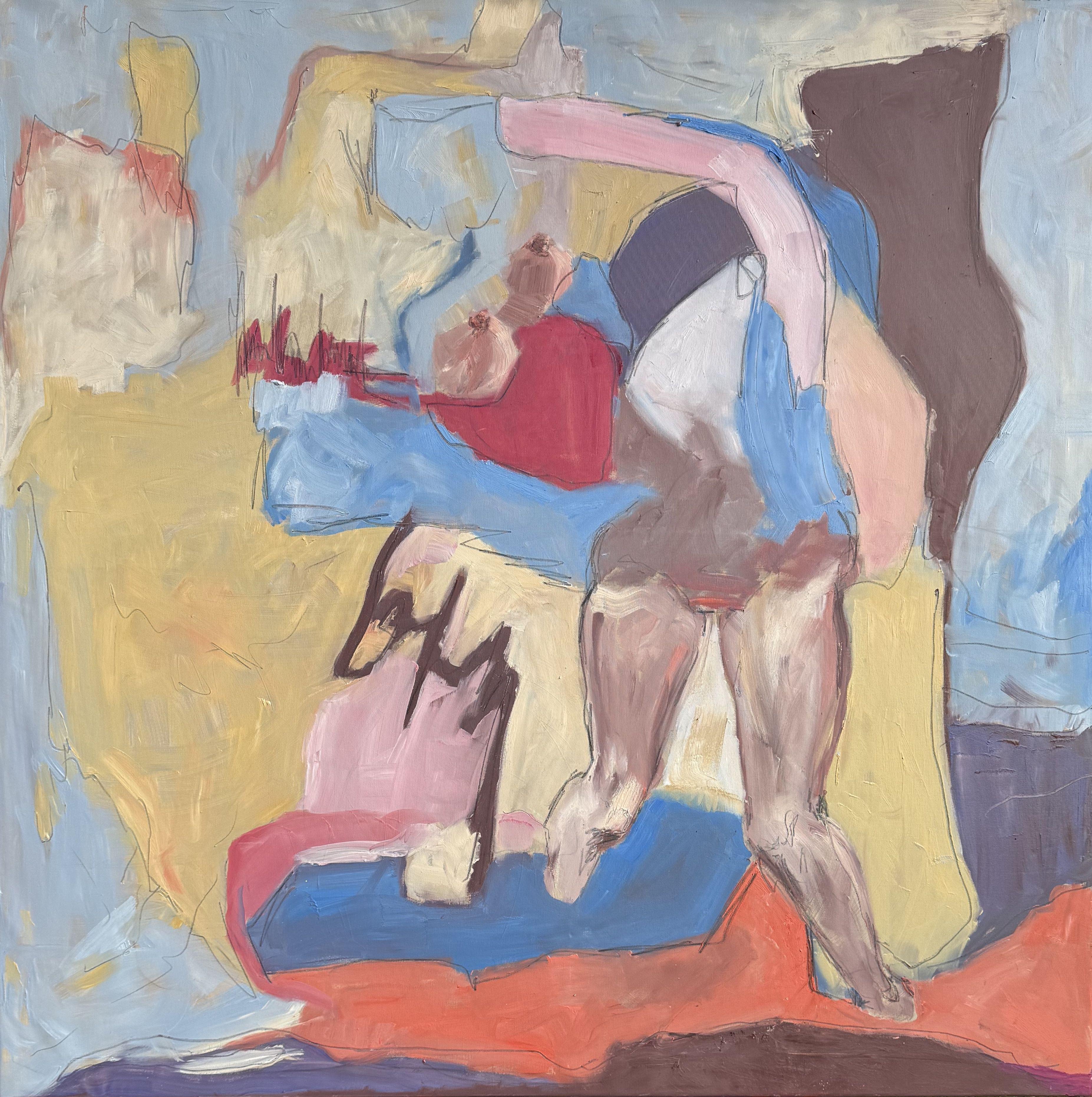 Effondrement, peinture, huile sur toile