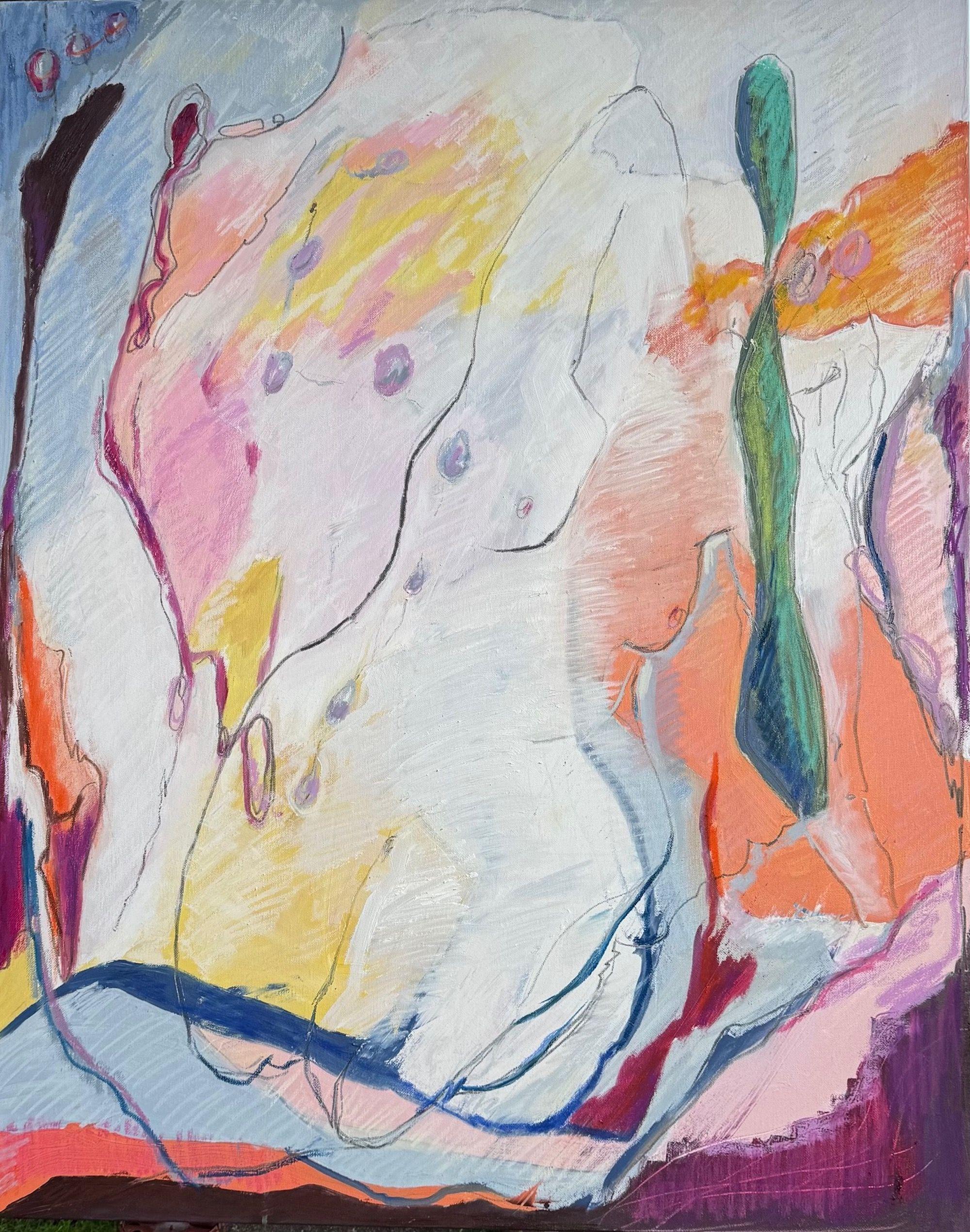 Esquise from a dream, Painting, Pastels on Canvas - Art by Elena Done