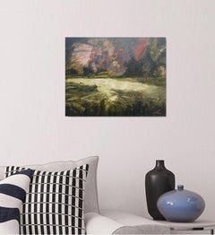Park view, Inspired by Richter, Painting, Oil on Canvas