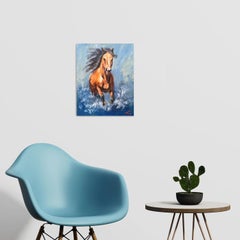 Galloping horse, Painting, Oil on Canvas
