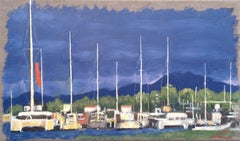 Rethymno marine, Painting, Oil on Canvas