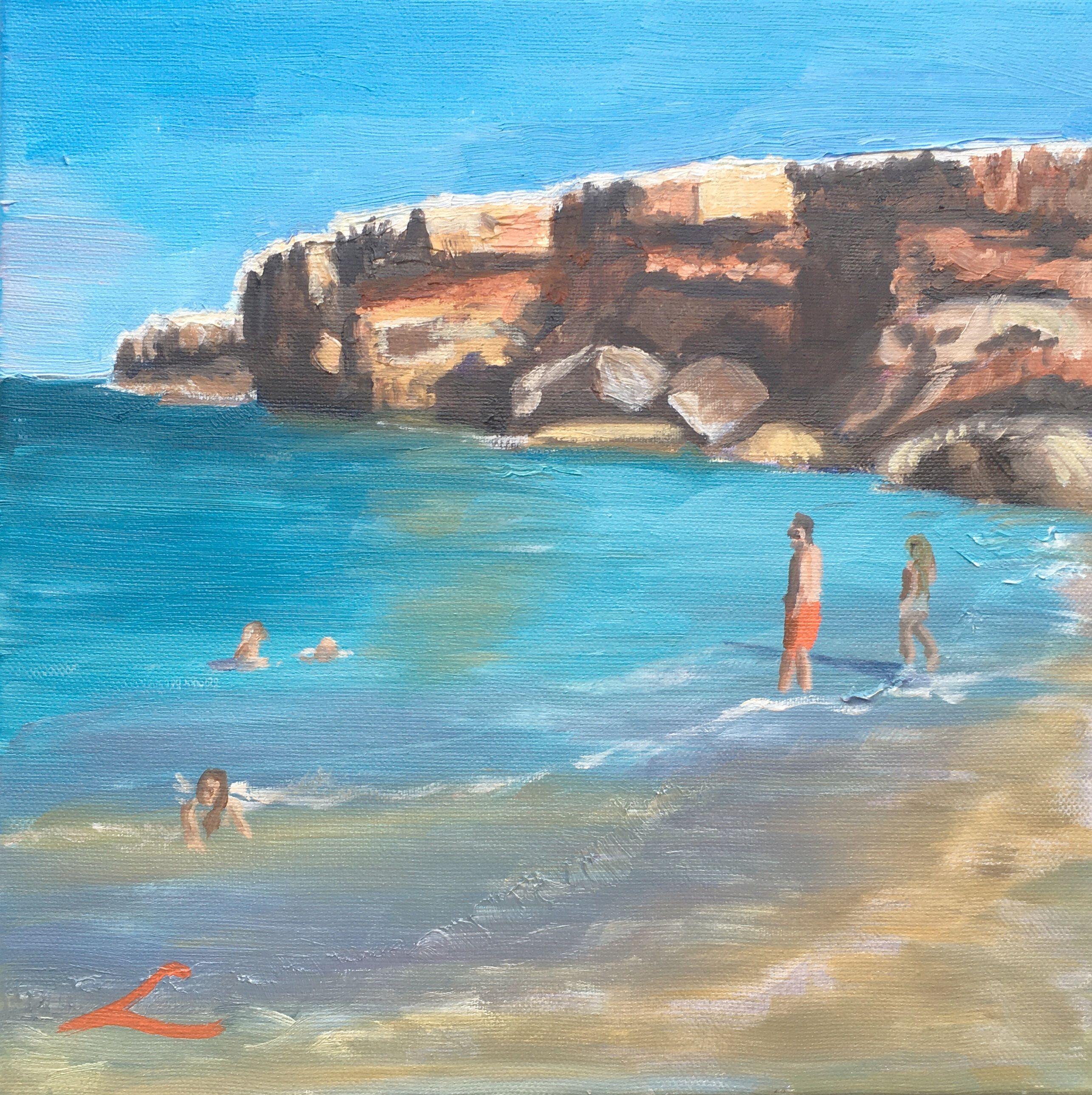 Spilies beach, Painting, Oil on Canvas