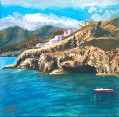 Spiaggia di Karovastasi 2, Pittura, Olio su tela