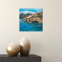 Spiaggia di Karovastasi 2, Pittura, Olio su tela