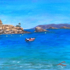 Spiaggia di Karavostasi, Pittura, Olio su tela