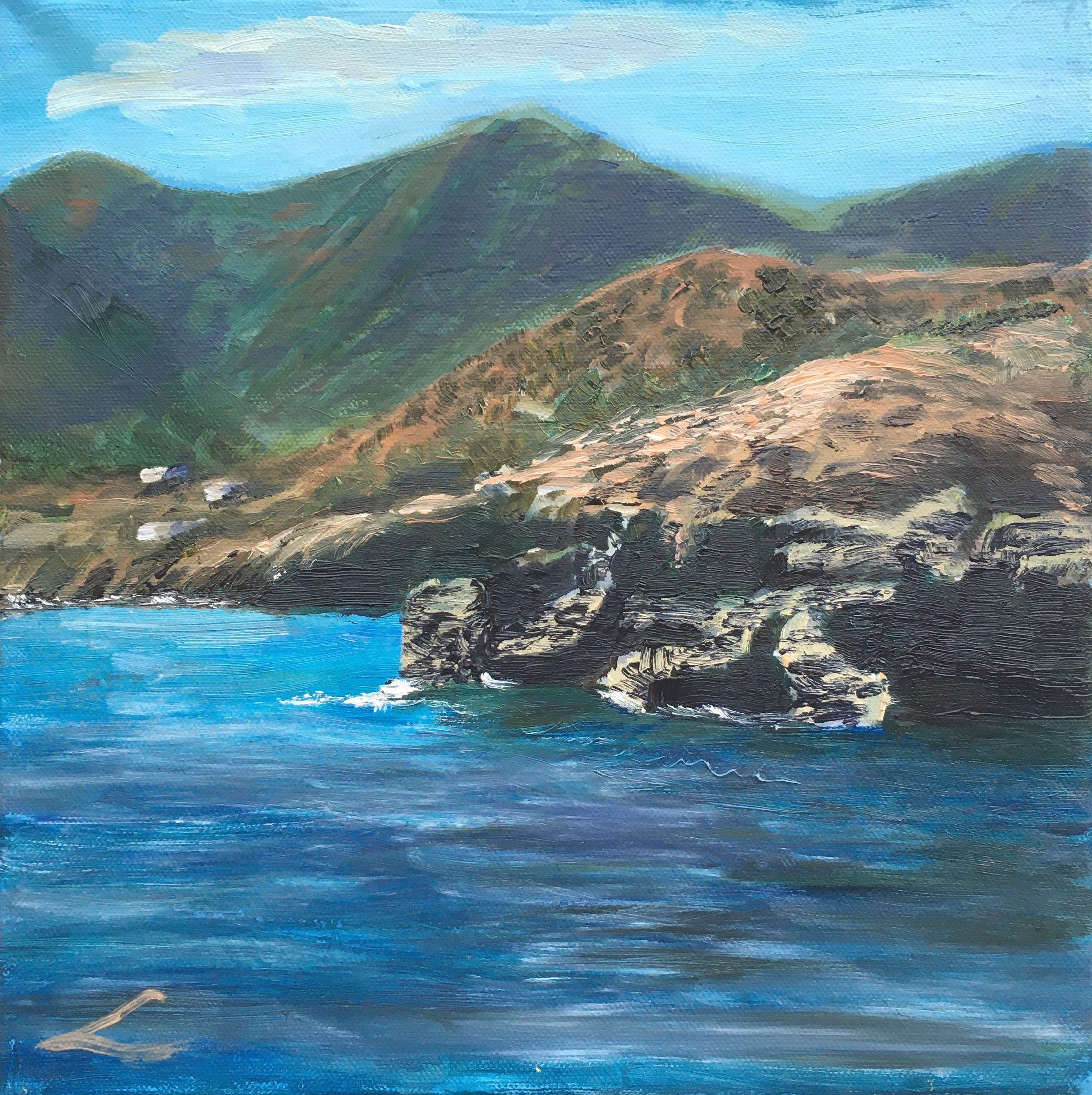 Cretan Bali beach, Painting, Oil on Canvas