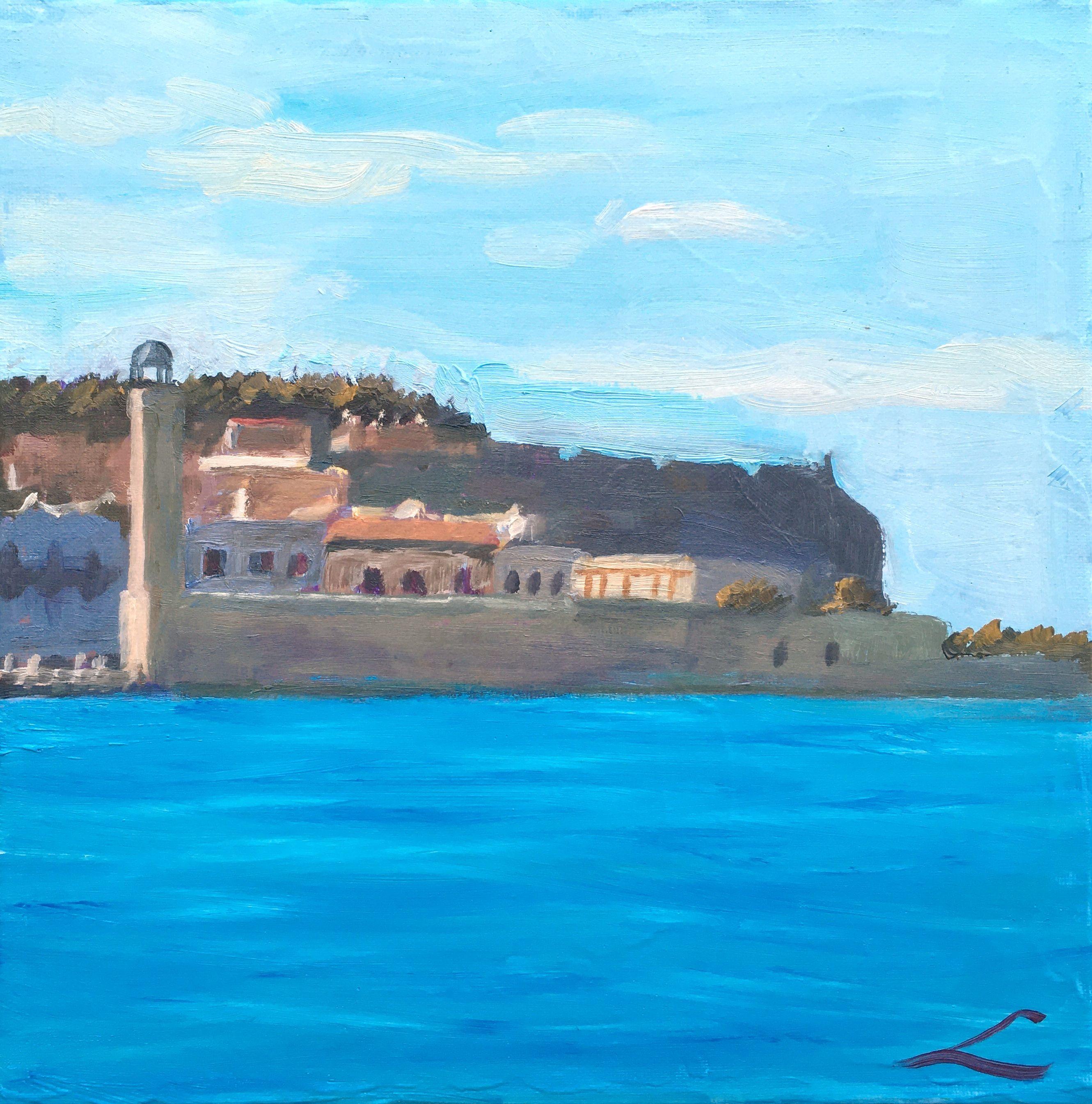 Rethymno, Painting, Oil on Canvas - Art by Elena Sokolova