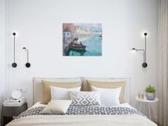 Small harbor, Painting, Oil on Canvas