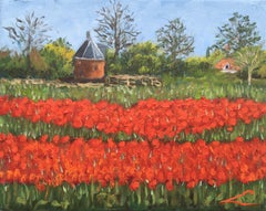 Huys Dever in spring, Painting, Oil on Canvas
