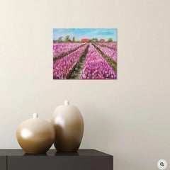 Tulip fields 2025, Painting, Oil on Canvas