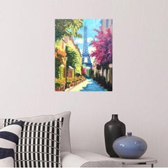 Pariser Frühlingsfantasie, Gemälde, Öl auf Leinwand