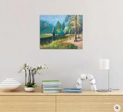 Forest river, Painting, Oil on Canvas