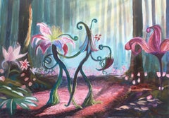 La danza de las flores, Pintura, Óleo sobre lienzo