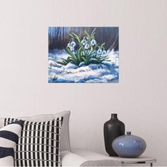 Snowdrops 5, Painting, Oil on Canvas