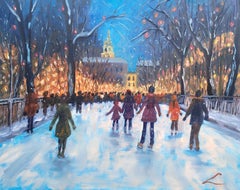 Ice rink, Painting, Oil on Canvas