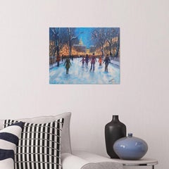 Ice rink, Painting, Oil on Canvas