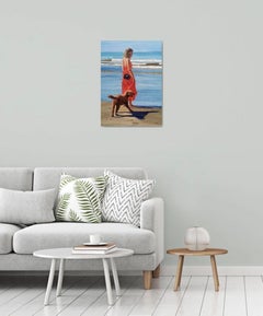 Godersi la spiaggia e il mare 2, Pittura, Olio su tela