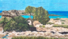 Spiaggia di Elafonissi 2, Pittura, Olio su tela
