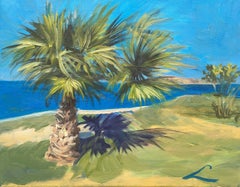 Palme am Meer, Gemälde, Öl auf Leinwand