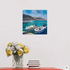Barche cretesi, Pittura, Olio su tela