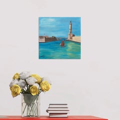 Faro de Chania 2, Pintura, Óleo sobre lienzo