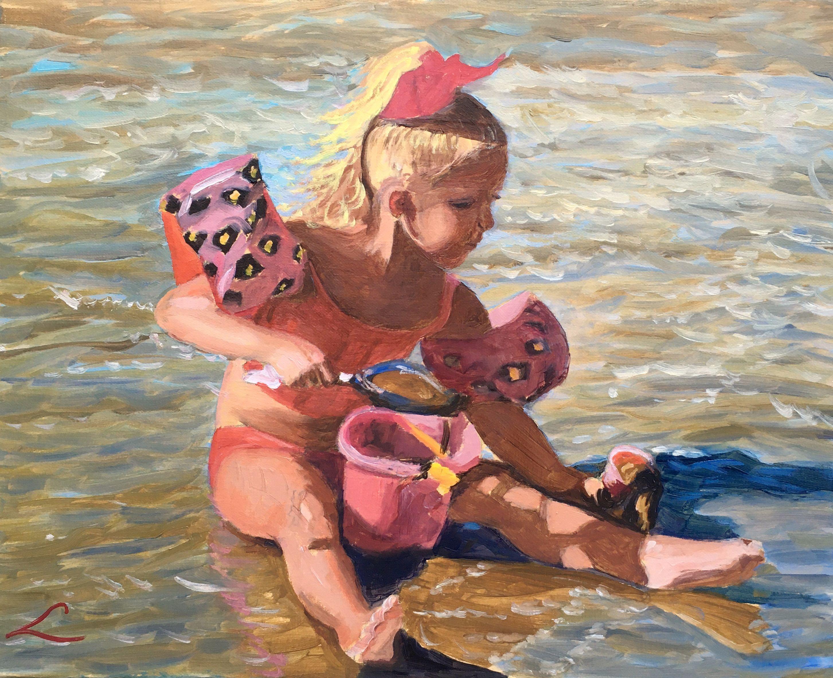 Sand cooking, Painting, Oil on Canvas