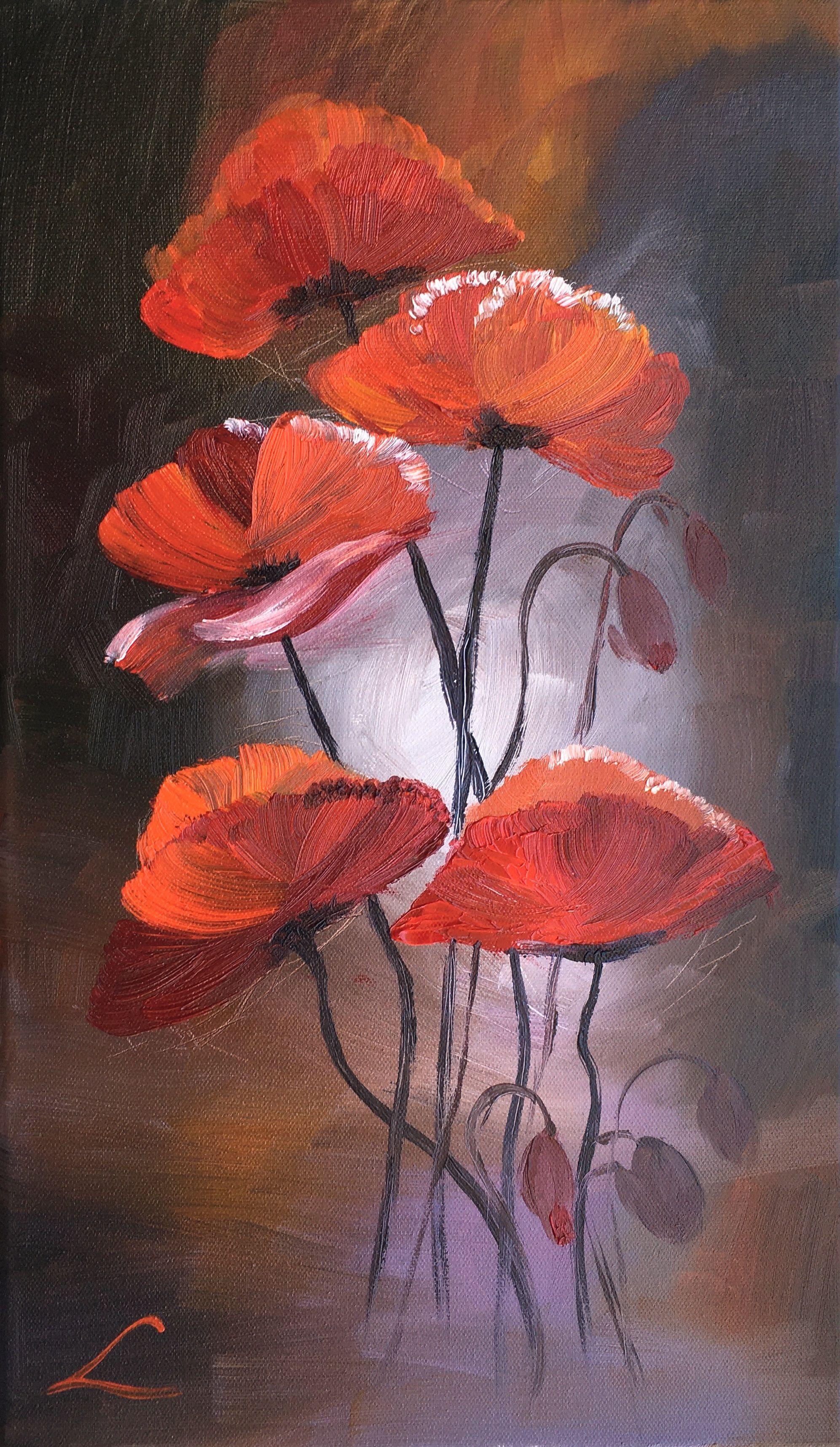 Poppies 8, Painting, Oil on Canvas