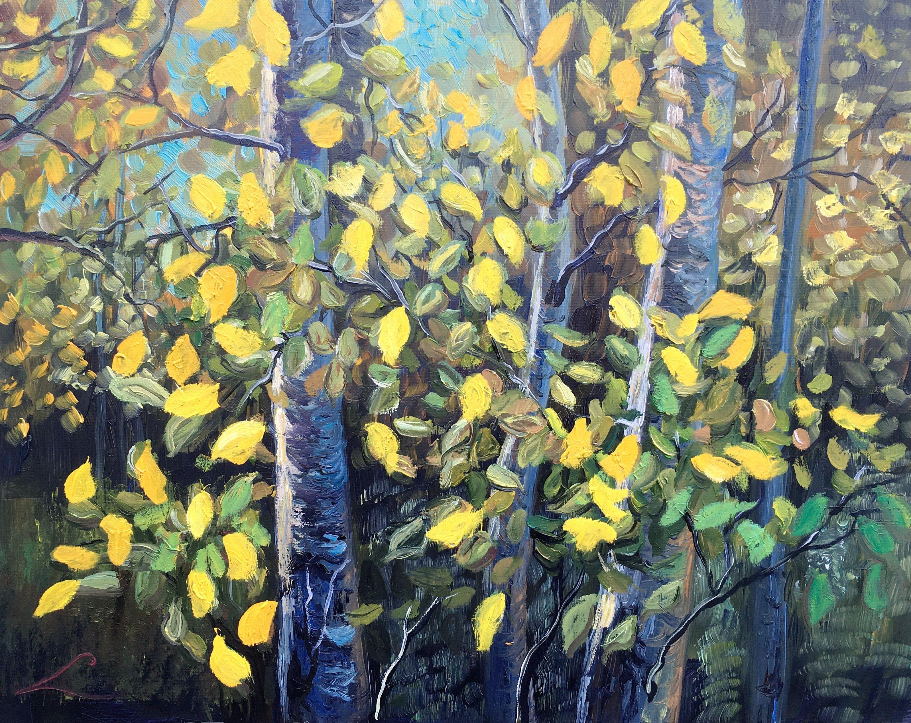 Forest scene, Painting, Oil on Canvas