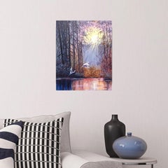 Morning forest, Painting, Oil on Canvas