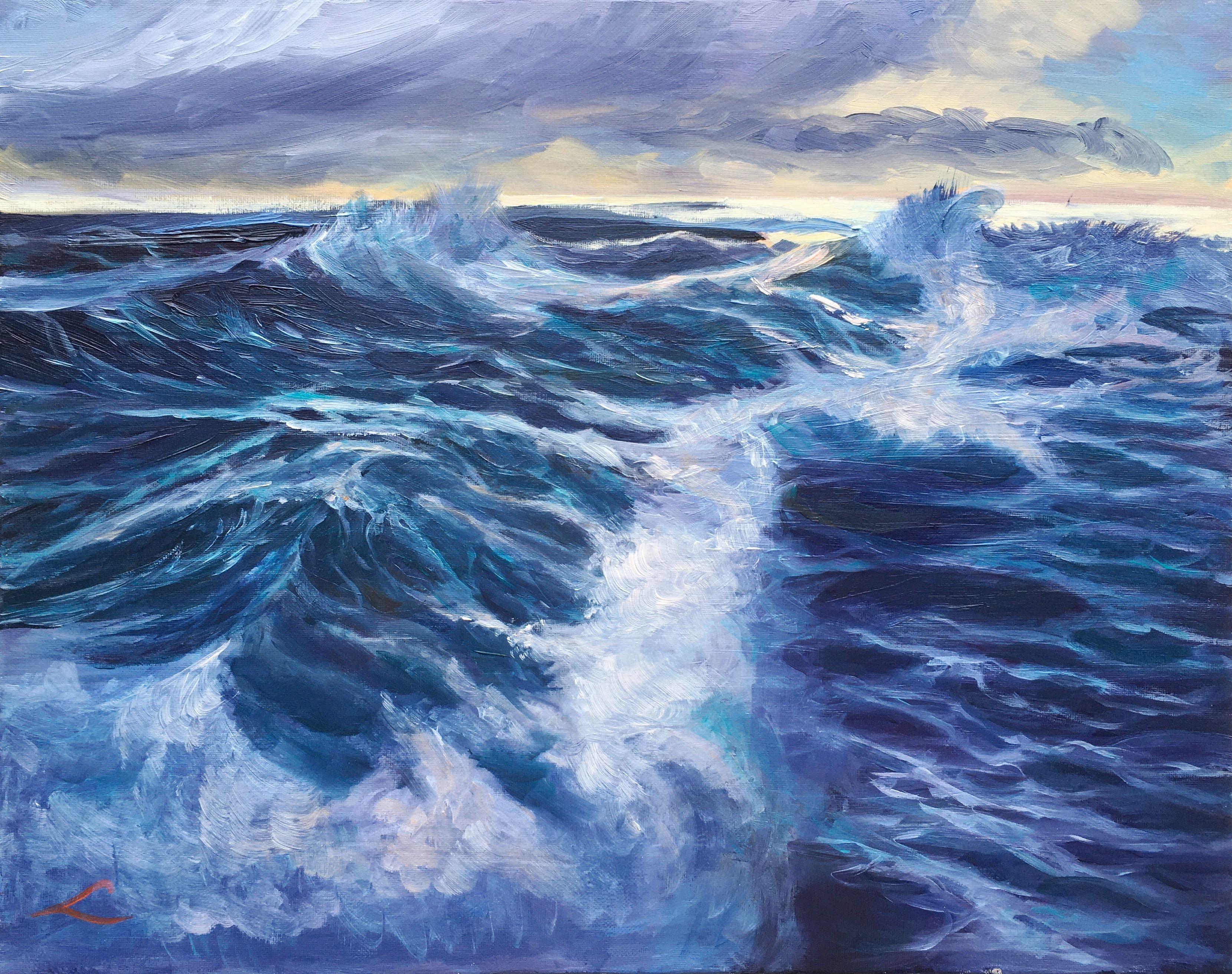 Mare freddo, Pittura, Olio su tela