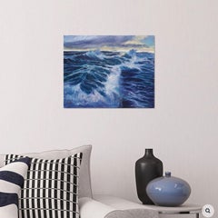 Cold sea, Painting, Oil on Canvas
