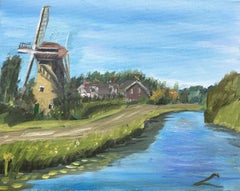 Windmill in Maasland, Painting, Oil on Canvas