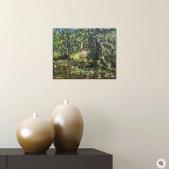 Estanque de agua, Pintura, Óleo sobre lienzo