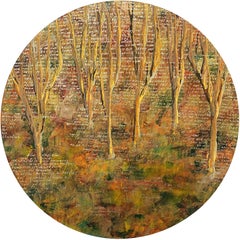 AutumnWalk 02, peinture, acrylique sur panneau MDF