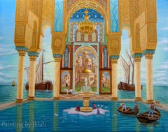 Glory of the past , the heaven, Painting, Oil on Canvas