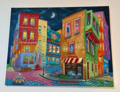 Night walk, Romeo & Joliet, Painting, Oil on Canvas