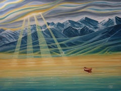 Rayo de esperanza, surealismo, Pintura, Óleo sobre lienzo