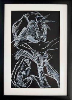 Brouillon, dessin, fusain sur papier