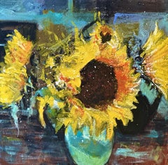 Girasoles, Pintura, Acrílico sobre lienzo
