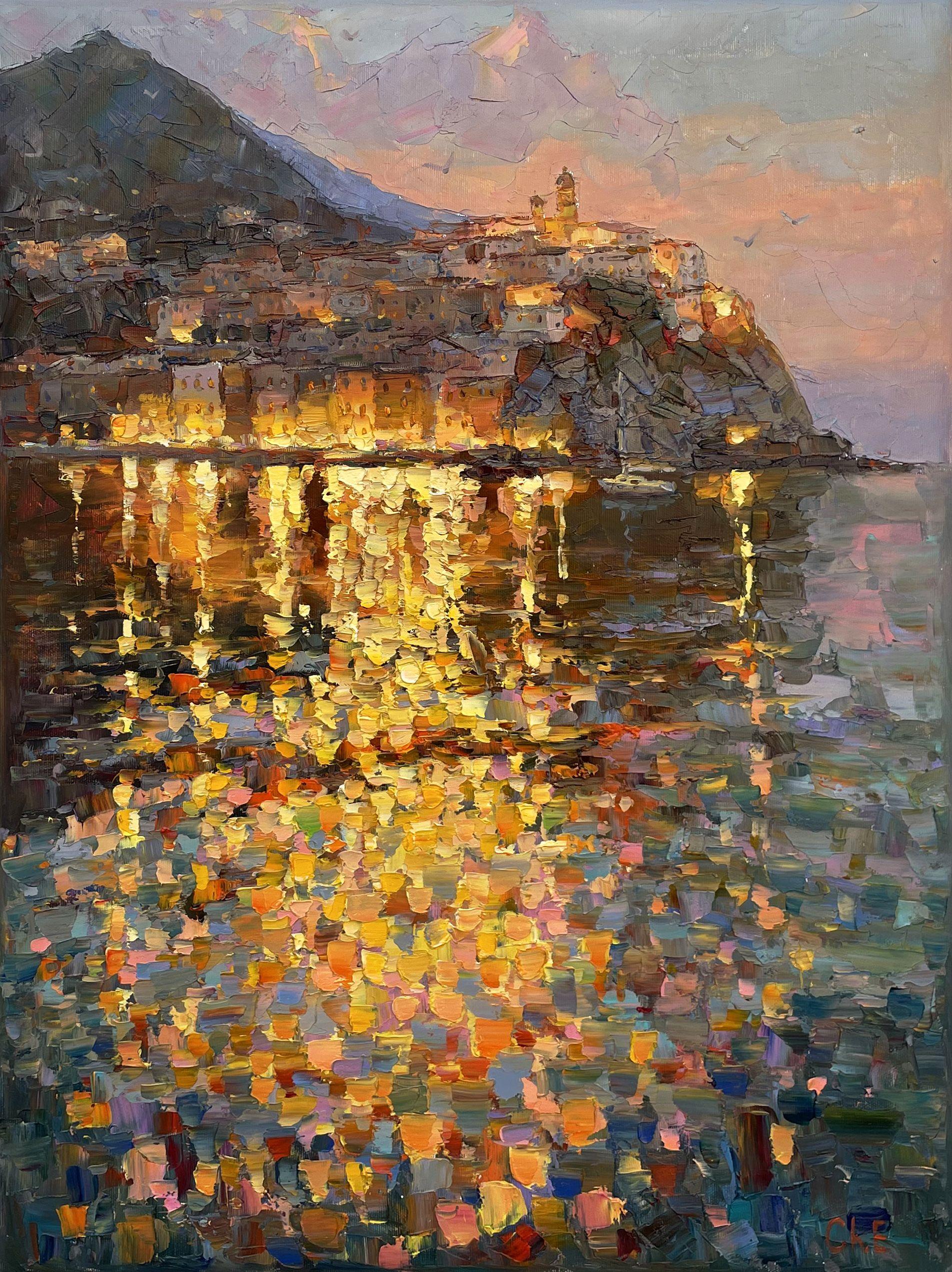 "Evening in Italy", Painting, Oil on Canvas