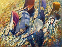 "Le chemin de l'horizon", peinture, huile sur toile