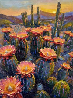 Morning in Canyon, Painting, Oil on Canvas