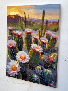 White cactus, Painting, Oil on Canvas
