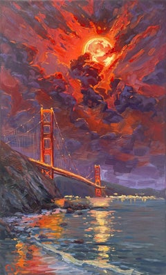 Full moon, Painting, Oil on Canvas