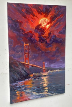 Full moon, Painting, Oil on Canvas