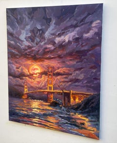"Moonlit Night", Painting, Oil on Canvas