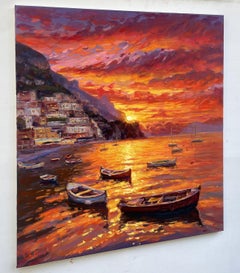 "Evening Magic of Amalfi", Painting, Oil on Canvas