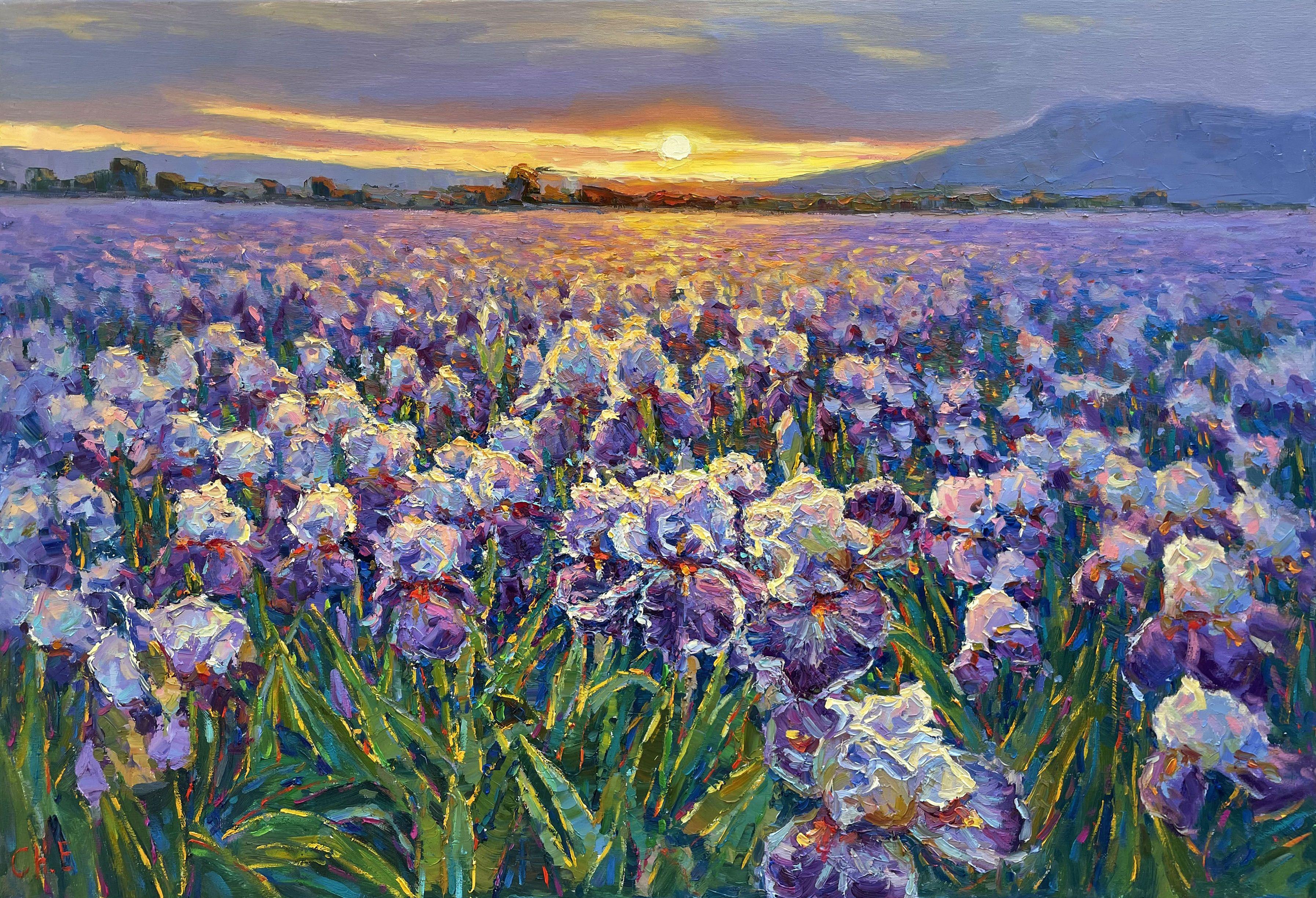 "Field of Flowers", Painting, Oil on Canvas