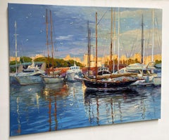 Quiet Harbor, Painting, Oil on Canvas