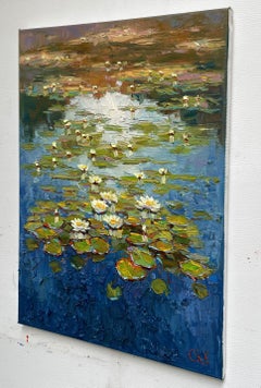 "Water lilies, Painting, Oil on Canvas